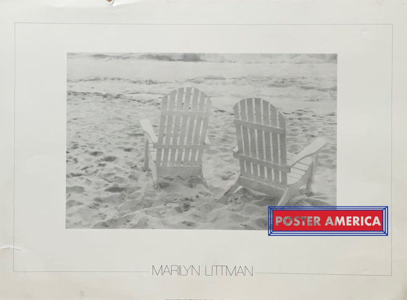 Load image into Gallery viewer, Marilyn Littman Beach Chairs Vintage 1988 Poster Print 18 X 24 Vintage Poster
