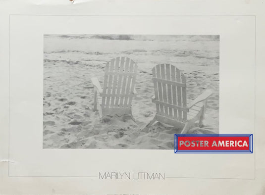 Marilyn Littman Beach Chairs Vintage 1988 Poster Print 18 X 24 Vintage Poster