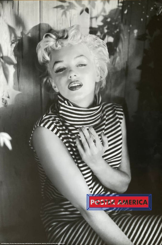 Marilyn Monroe in Striped Turtleneck Dress Poster 24 x 36 - Poster