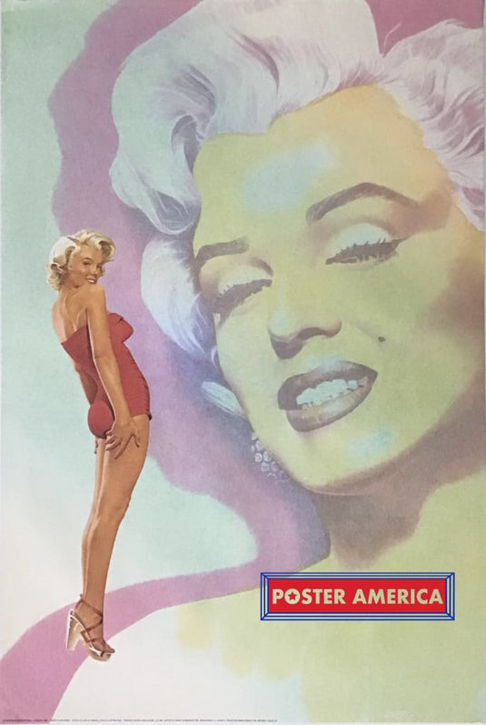 Marilyn Monroe Little Red One Piece Vintage Uk Import Poster 23.5 X 35