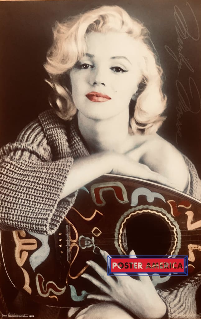 Load image into Gallery viewer, Marilyn Monroe With A Lute Canadian Import Poster 22.5 X 34
