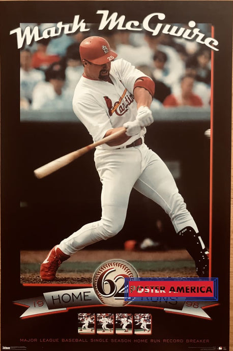 Mark Mcguire 62 Homeruns Vintage 1998 Poster 23 X 35