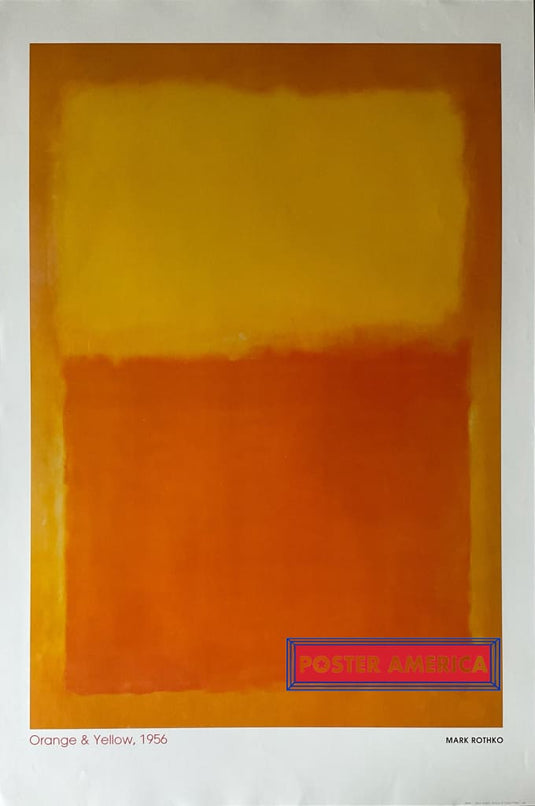 Mark Rothko Orange & Yellow Poster 24 X 36