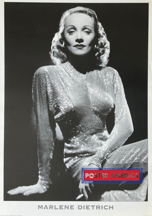Marlene Dietrich Black & White Portrait Shot 24 X 34 Poster