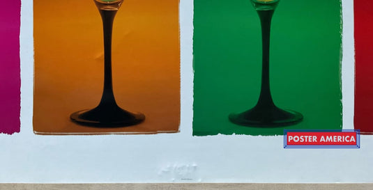 Martini Glasses Pop Art Slim Print 12 X 36