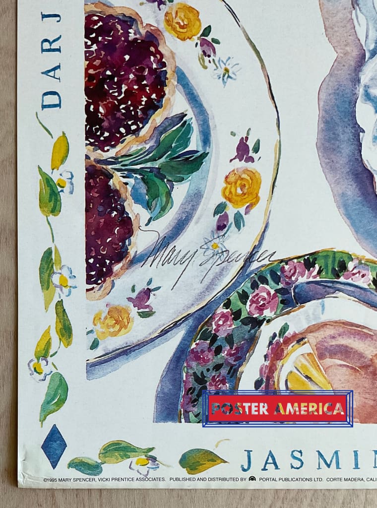 Load image into Gallery viewer, Mary Spencer Tea Time Vintage Art Slim Print 12 X 36
