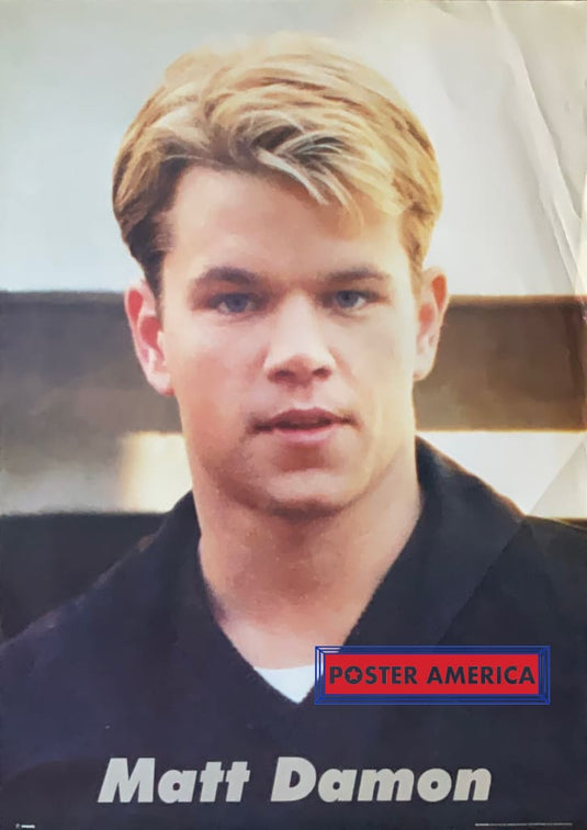 Matt Damon Close Up Portrait Shot Vintage Poster 24 X 36