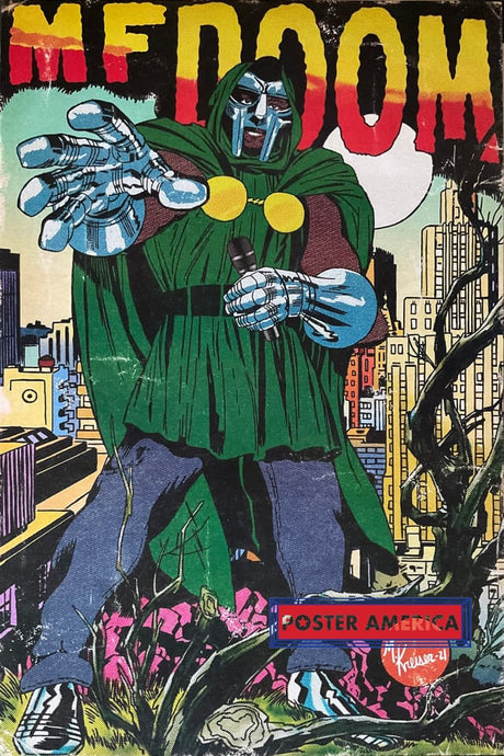 MF Doom Rapper Artwork Poster 24 x 36 Posters Prints & Visual Artwork