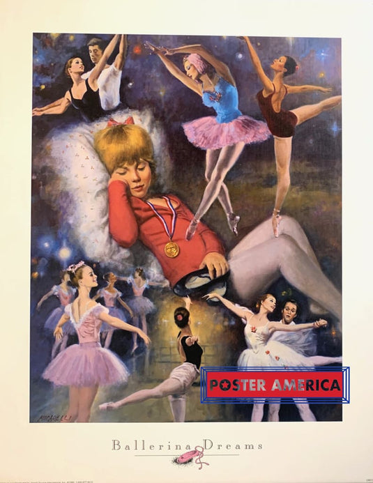 Micarelli Ballerina Dreams Ballet Art 1995 Vintage Poster Print 22 X 28 Vintage Poster