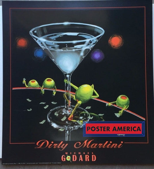 Michael Godard Dirty Martini Poster 24 X 26