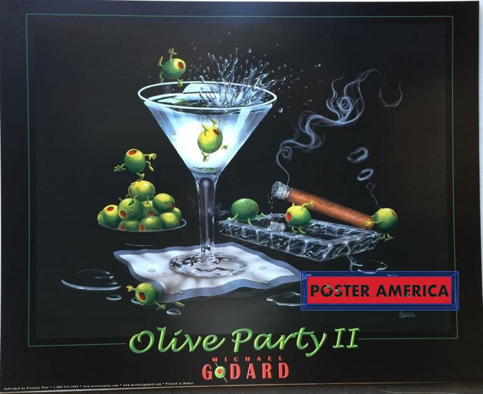 Michael Godard Olive Party Ii Print 24 X 30 Poster