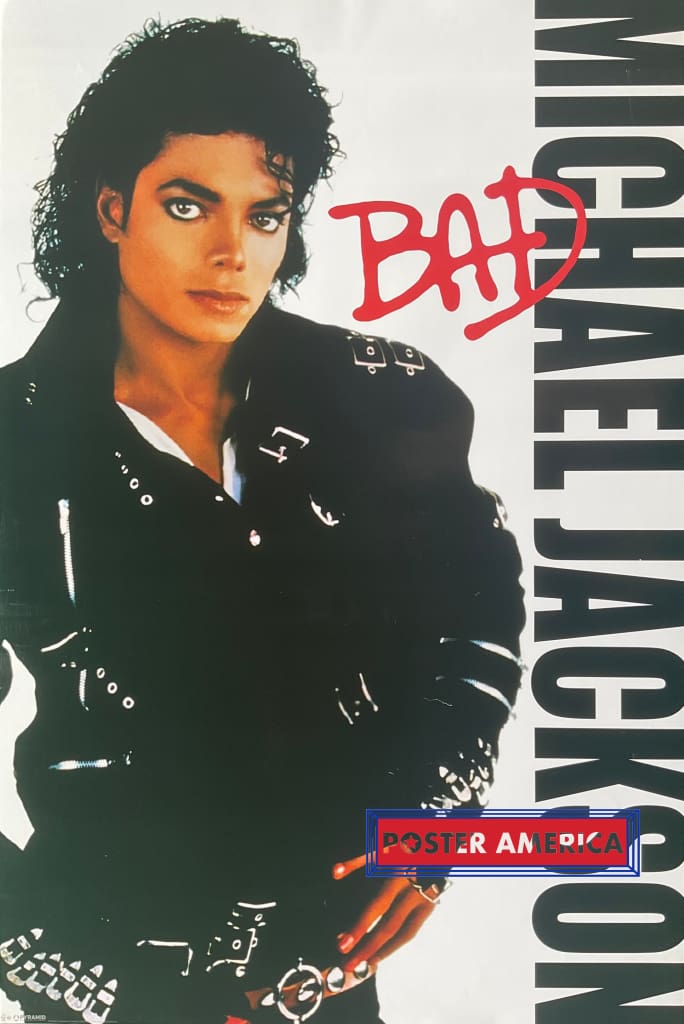 Load image into Gallery viewer, Michael Jackson Bad Album Promo Poster 24 X 36
