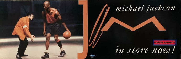 Michael Jackson & Jordan Jam 1992 Original Promo Poster 12 X 36