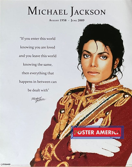Michael Jackson Tribute with Quote Print 16 x 20 Posters Prints & Visual Artwork