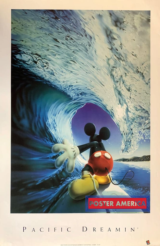 Mickey Mouse Pacific Dreamin Original Unlimited Poster 23 X 35 Vintage Poster