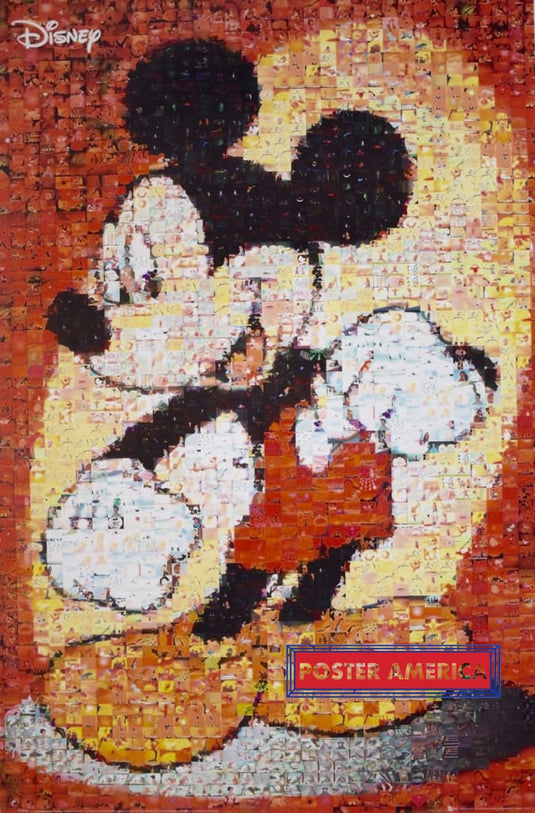 Mickey Mouse Photomosaic Rare Disney Poster 24 X 36 Vintage Poster