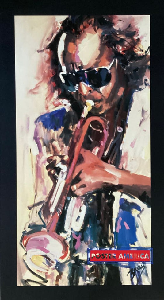Miles Davis Art By Bruni Sablan Vintage 1996 Fine Poster 20 X 36 Vintage Poster