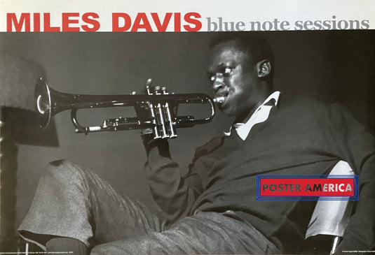 Miles Davis Blue Note Sessions Horizontal Shot Vintage Poster 24 X 35 Vintage Poster