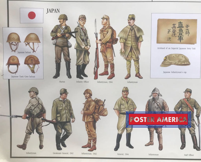 Load image into Gallery viewer, Hobby Poster Chart Military Uniforms Of Ww Ii 27 X 39
