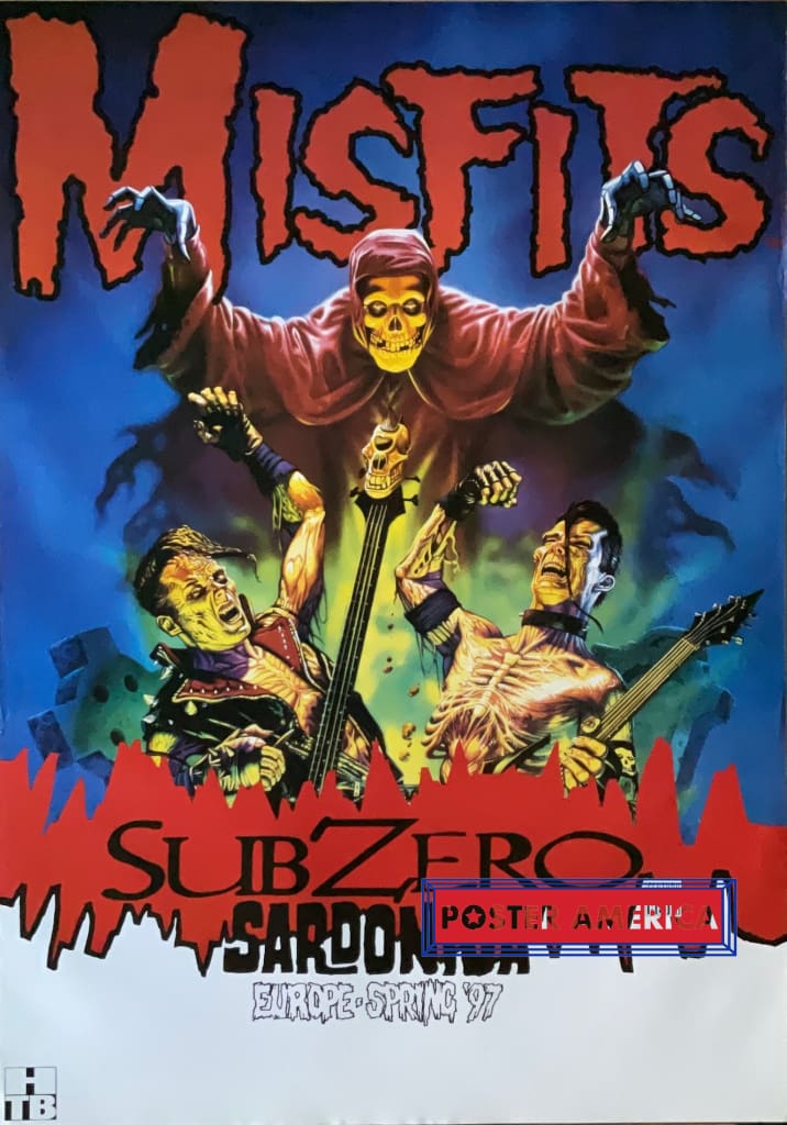 Load image into Gallery viewer, Misfits Sub Zero Sardonica European Tour 1997 Promo Poster 23.5 X 33 Vintage
