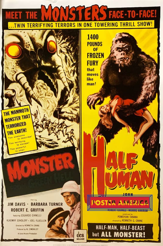 Meet The Monsters Face-To-Face! Poster 23.5 X 35 Vintage Poster