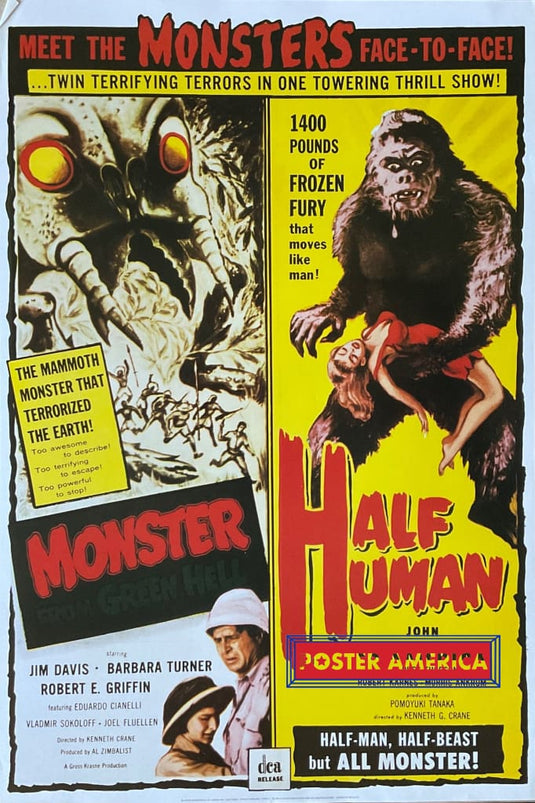 Monster From Green Hell Meet The Monsters Face-To-Face! Poster 23.5 X 35 Vintage Poster