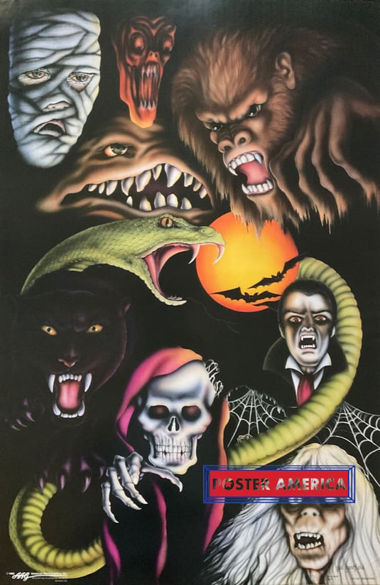 Monsters By Gail Gastfield Vintage 1993 22 X 34 Art Poster Vintage Poster