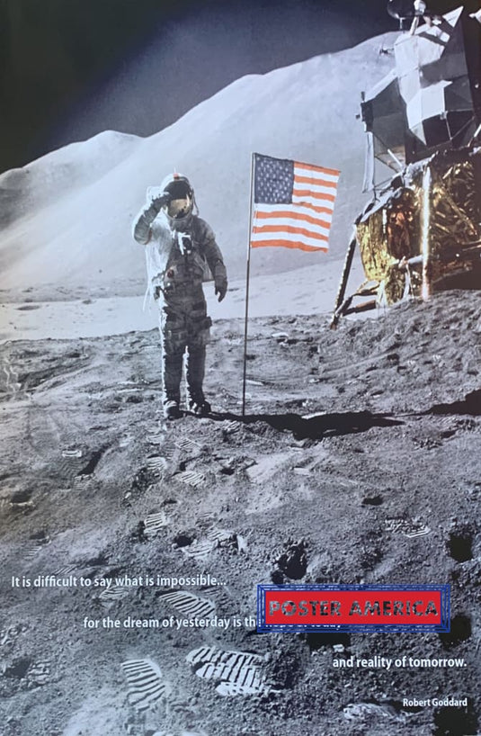 Moon Landing Quote Poster 24 X 36