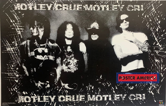 Motley Crue Black & White Rare 1994 Vintage Poster 22 X 34 Vintage Poster