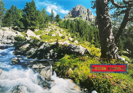 Mountain Stream Vintage 1999 Italian Import Poster 24 X 34.5