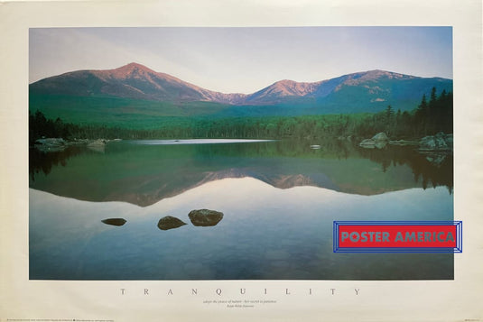 Mt. Katahdin Baxter State Park Maine Vintage 1993 Inspirational Poster 24 X 36