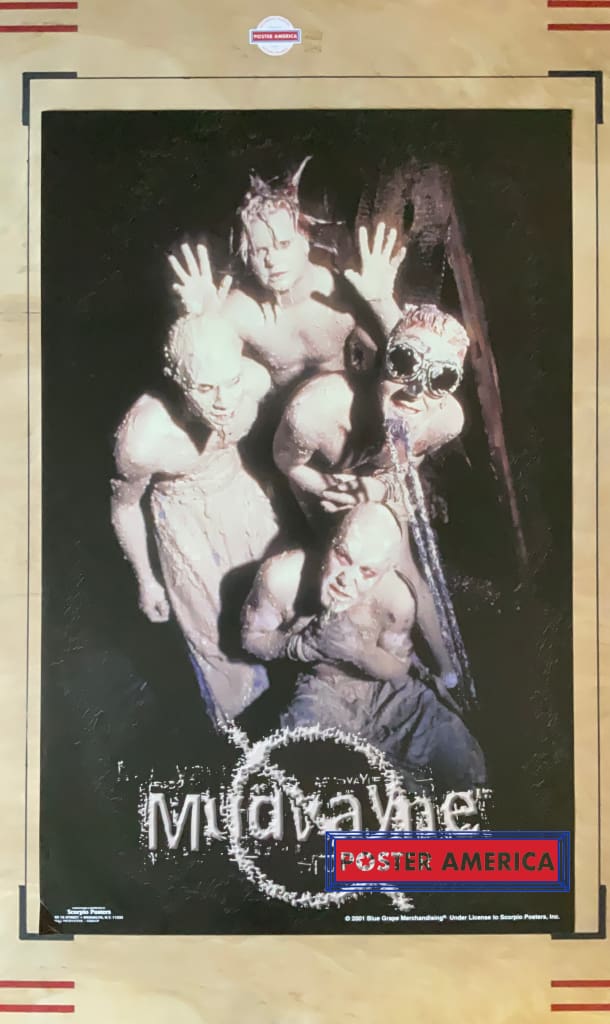 Load image into Gallery viewer, Mudvayne Heavy Metal Band Vintage 2001 Poster 22.5 X 34 Vintage Poster
