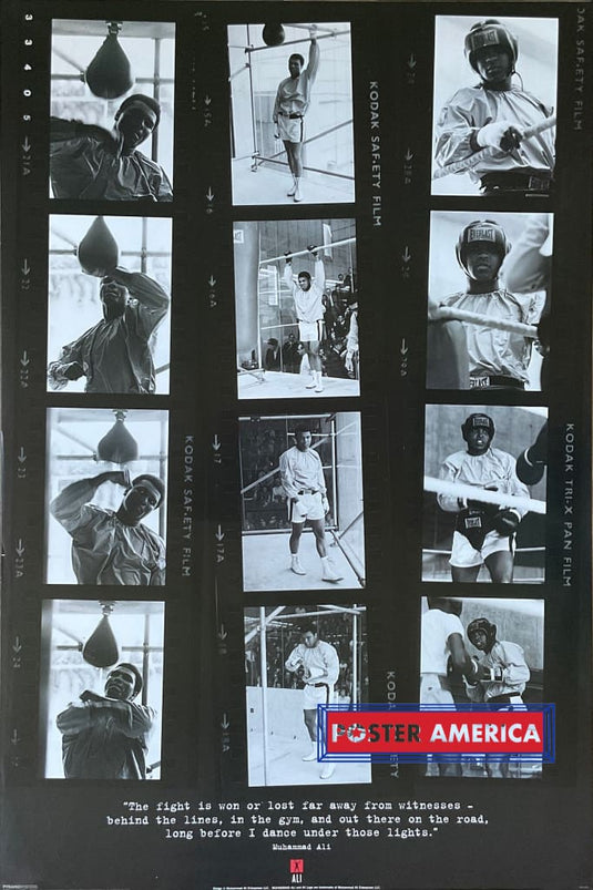 Muhammad Ali Kodak Film Collage With Quote Poster 24 X 36