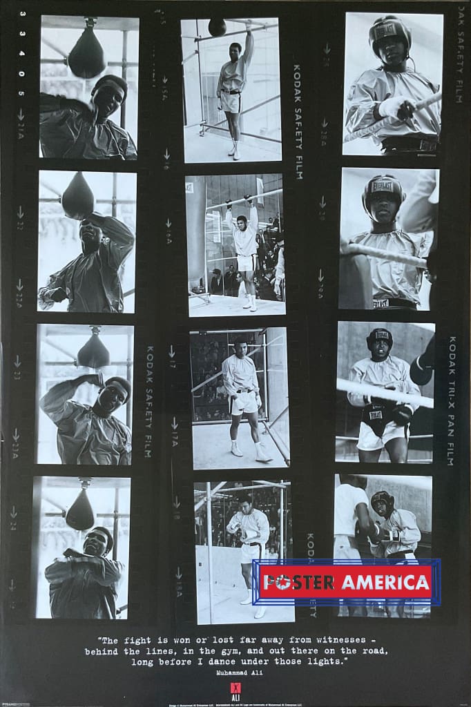 Load image into Gallery viewer, Muhammad Ali Kodak Film Collage With Quote Poster 24 X 36
