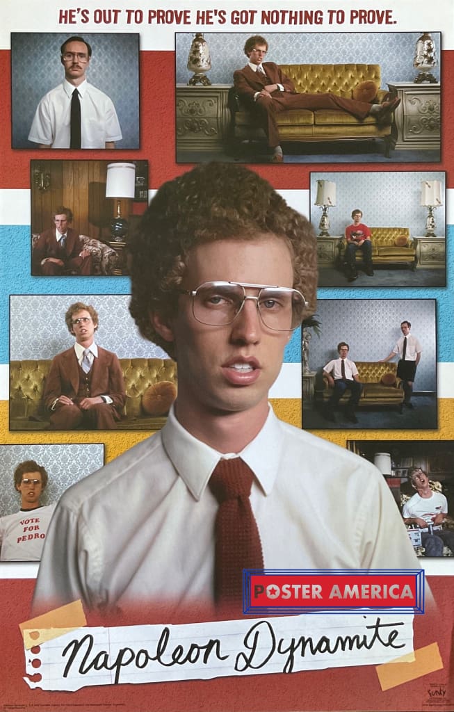 Load image into Gallery viewer, Napoleon Dynamite 2005 Collage With Quote Rare Poster 22.5 X 34.
