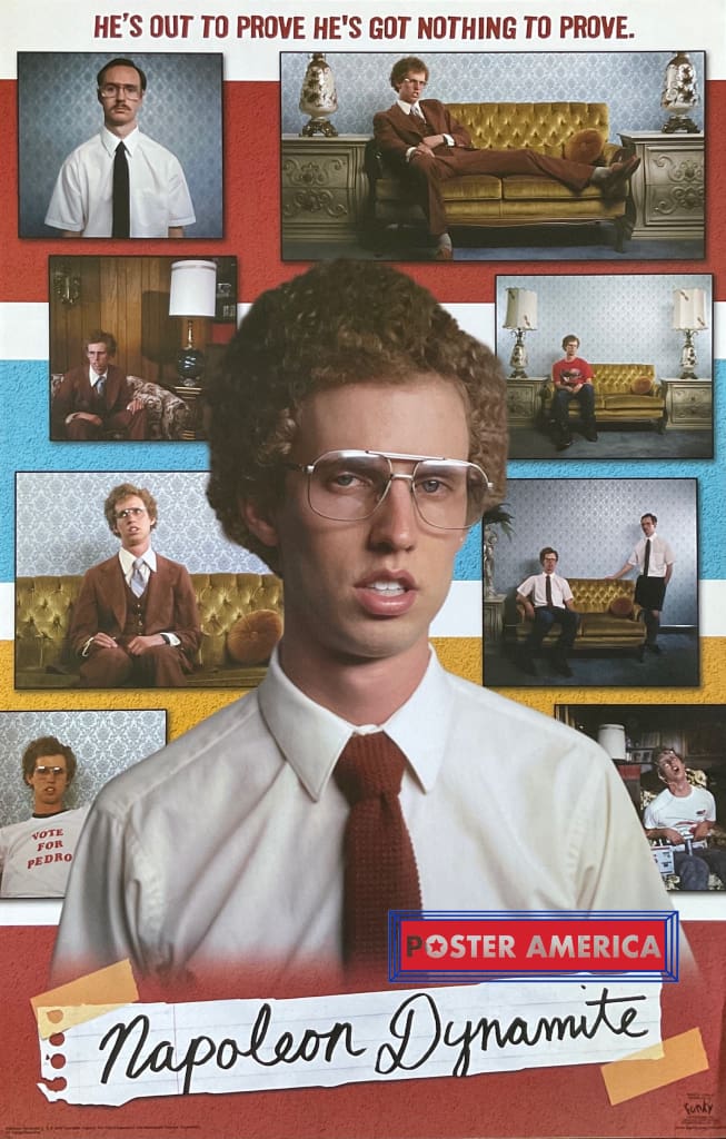 Load image into Gallery viewer, Napoleon Dynamite 2005 Collage With Quote Rare Poster 22.5 X 34.

