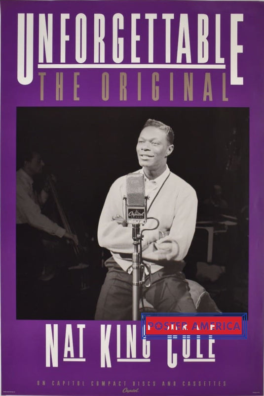Nat King Cole Unforgettable Album Original Promo Vintage 1992 Poster 20X30 Vintage Poster