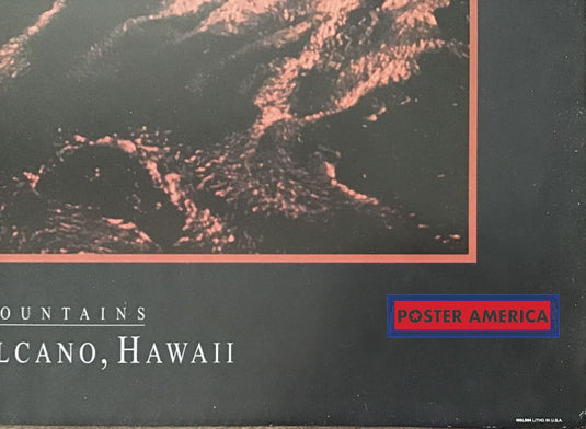 National Geographic Society Kilauea Volcano Lava Fountains Poster 24 X 36