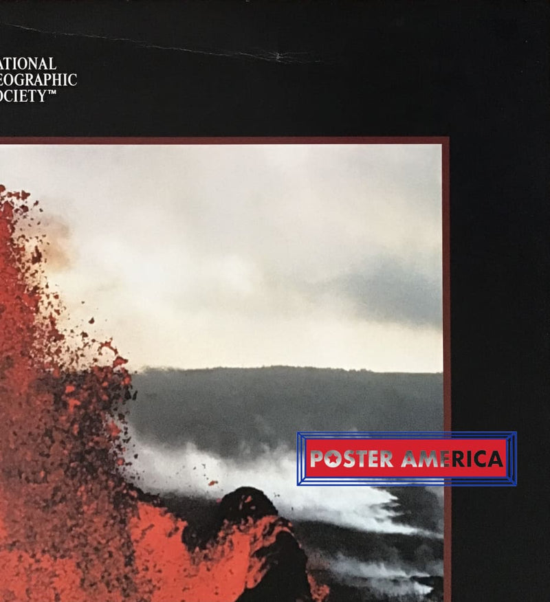 Load image into Gallery viewer, National Geographic Society Kilauea Volcano Lava Fountains Poster 24 X 36
