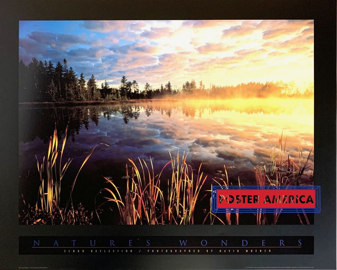 Natures Wonders Cloud Reflection Poster 24 X 30 Vintage Poster