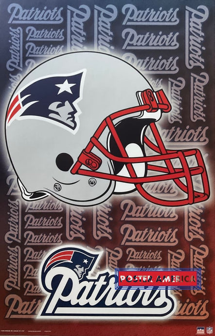 New England Patriots Nfl 2002 Logo Vintage Poster 22 X 34.5