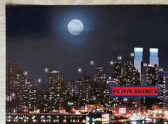 New York City Skyline Guide Of Buildings And Their Architects Scenic Slim Print 12 X 36