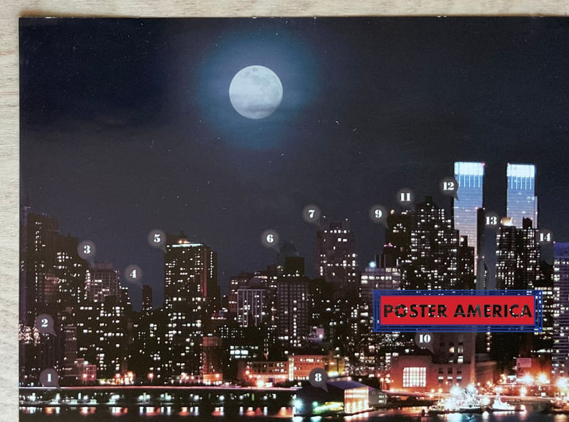Load image into Gallery viewer, New York City Skyline Guide Of Buildings And Their Architects Scenic Slim Print 12 X 36
