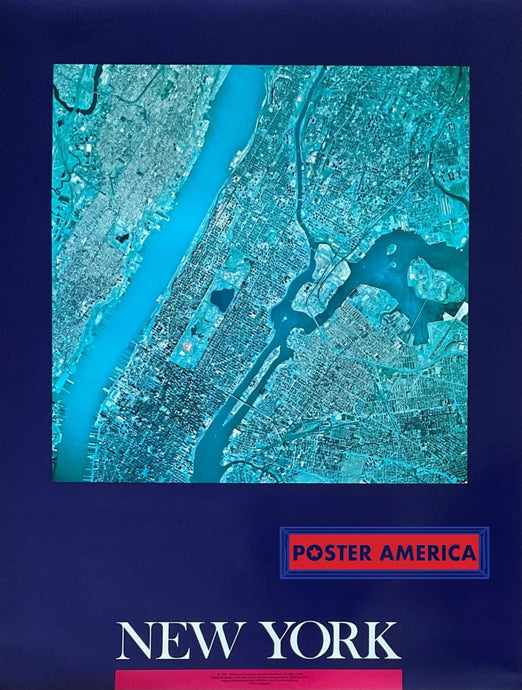 New York Geological Survey Aerial Shot 1986 Print 19 x 25 Photo Print