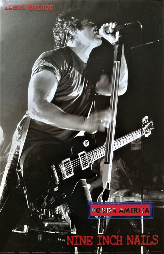Nine Inch Nails Trent Reznor Vintage 2005 Poster 23.5 X 35 Black & White With Red Titles