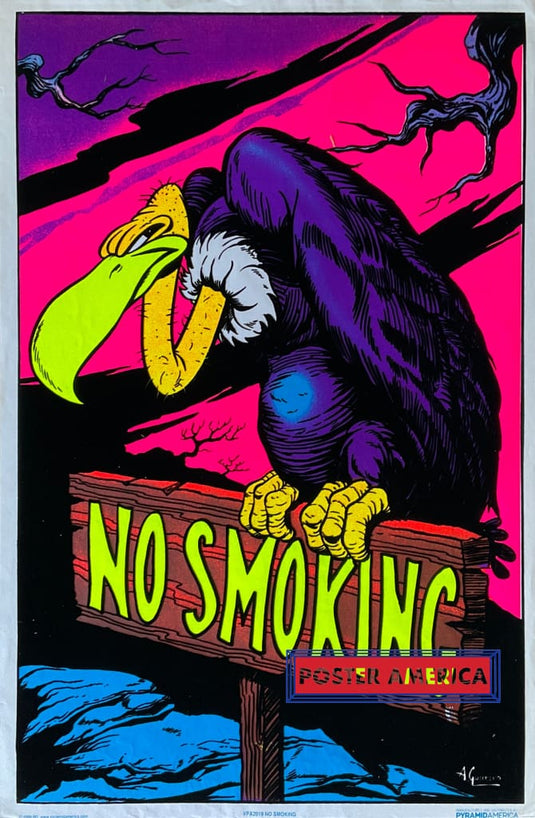 No Smoking Rare Original Black Light Poster 23 X 35 Posters Prints & Visual Artwork