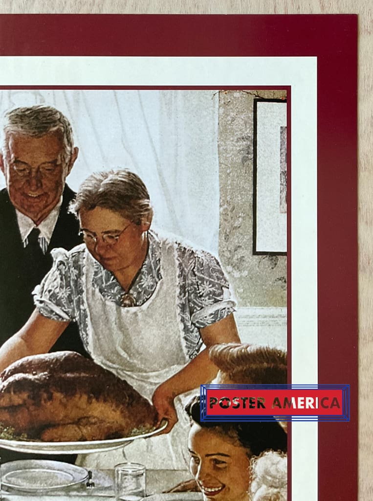 Load image into Gallery viewer, Norman Rockwell Freedom From Want Vintage Art Slim Print 12 X 36
