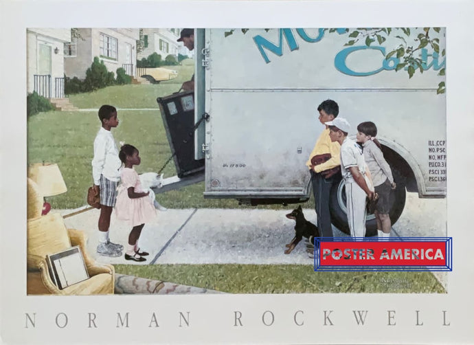 Norman Rockwell Moving In Vintage Art Print 19.5 X 27 Posters Prints & Visual Artwork