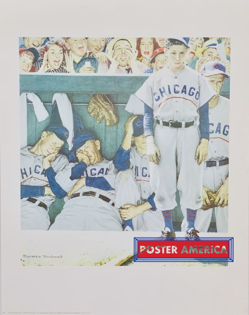Load image into Gallery viewer, Norman Rockwell The Dugout Chicago Cubs Poster 22 X 28 Fine Art Print
