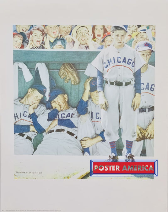 Norman Rockwell The Dugout Chicago Cubs Poster 22 X 28 Fine Art Print
